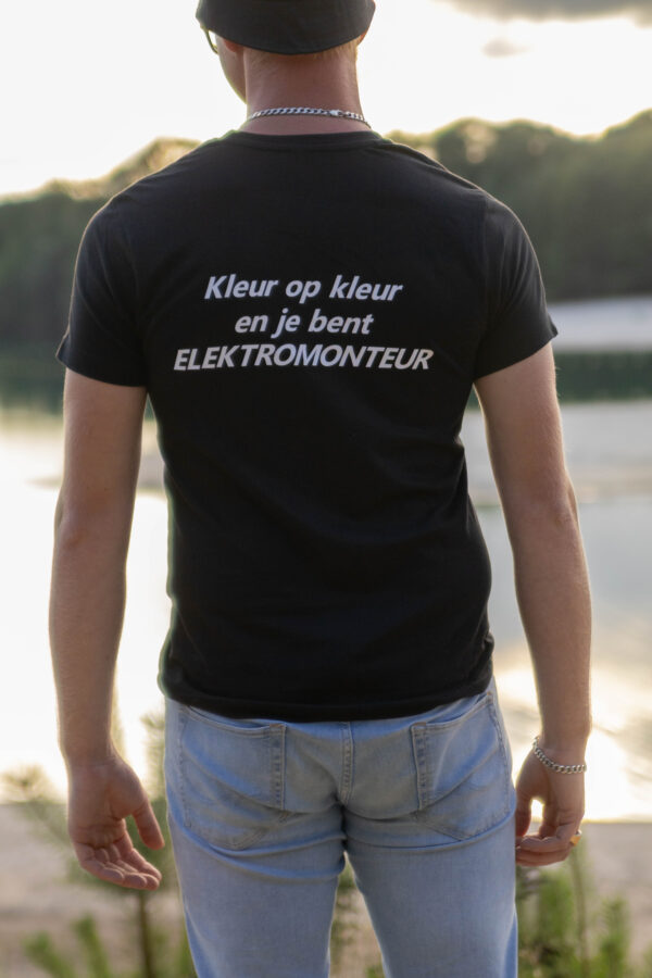 Atjoow T-shirt (kleur op kleur elektromonteur) Zwart - Afbeelding 4