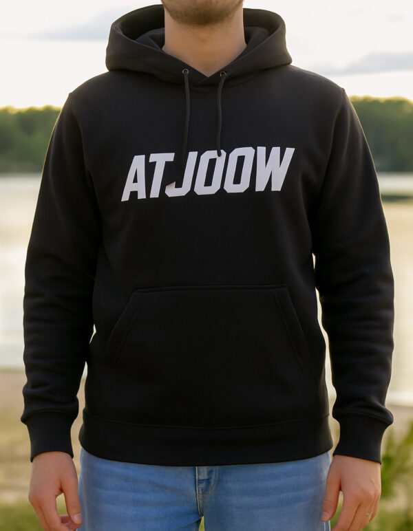 Atjoow Hoodie (zonder tekst op achterkant) Zwart - Afbeelding 3
