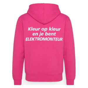 Atjoow Hoodie (kleur op kleur elektromonteur) Roze
