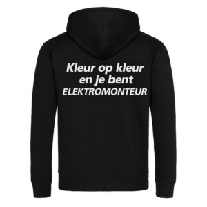 Atjoow Hoodie (kleur op kleur elektromonteur) Zwart