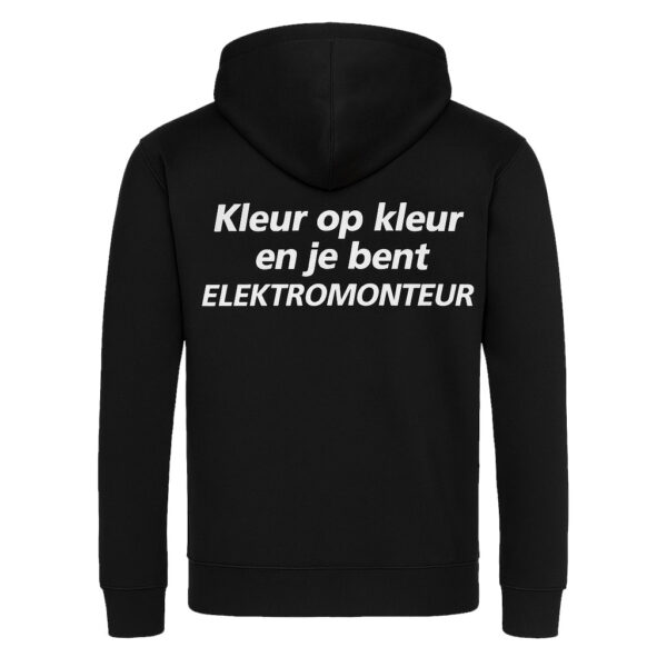 Atjoow Hoodie (kleur op kleur elektromonteur) Zwart