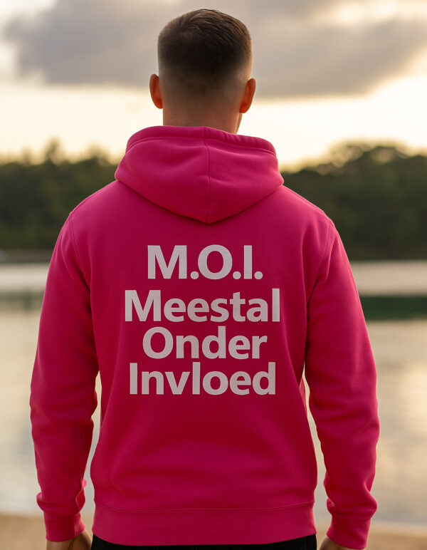 Atjoow Hoodie M.O.I. (Meestal Onder Onvloed) Roze - Afbeelding 4