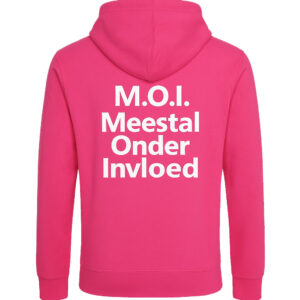 Atjoow Hoodie M.O.I. (Meestal Onder Onvloed) Roze