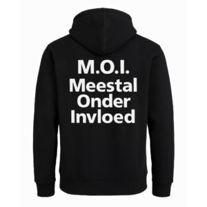 Atjoow Hoodie M.O.I. (Meestal Onder Onvloed) Zwart