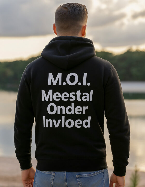 Atjoow Hoodie M.O.I. (Meestal Onder Onvloed) Zwart - Afbeelding 4