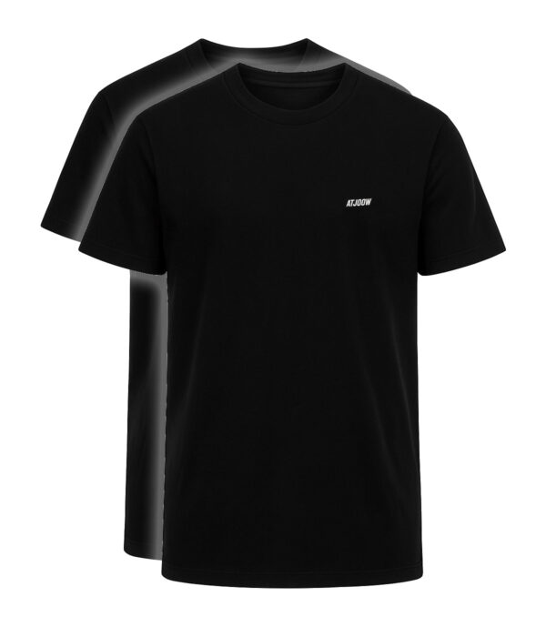 Set van 2 shirts met klein ATJOOW logo (Zwart)