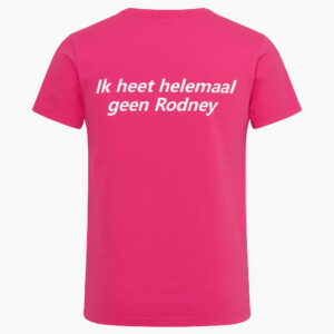 Atjoow T-shirt (ik heet helemaal geen rodney) Roze
