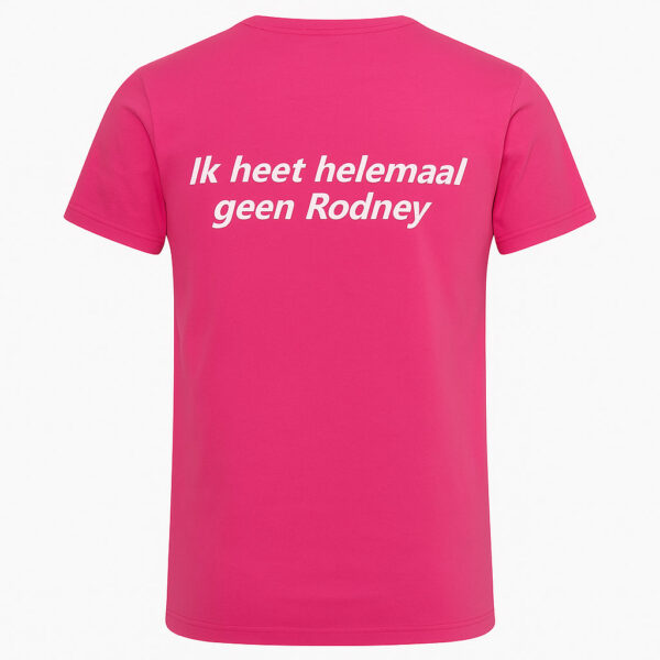 Atjoow T-shirt (ik heet helemaal geen rodney) Roze