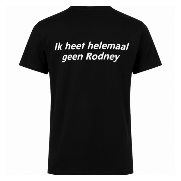 Atjoow T-shirt (ik heet helemaal geen rodney) Zwart
