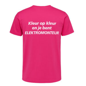 Atjoow T-shirt (kleur op kleur elektromonteur) Roze