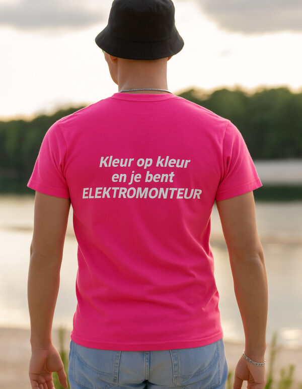 Atjoow T-shirt (kleur op kleur elektromonteur) Roze - Afbeelding 4