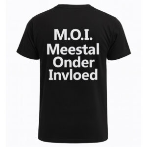 Atjoow T-shirt M.O.I. (Meestal Onder Invloed) Zwart