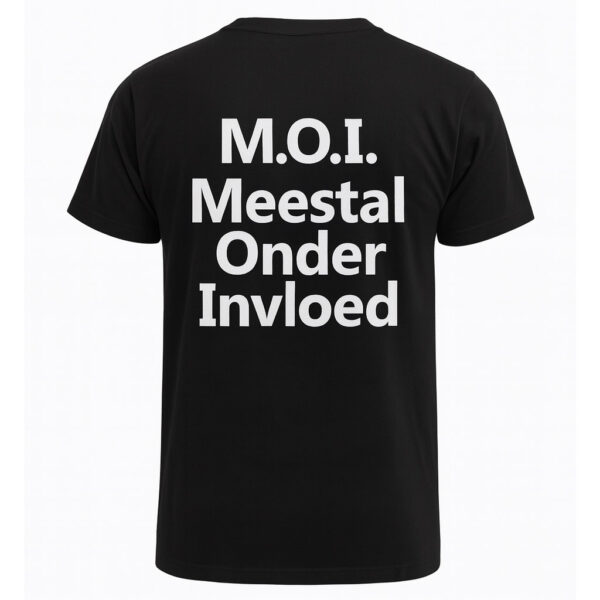 Atjoow T-shirt M.O.I. (Meestal Onder Invloed) Zwart
