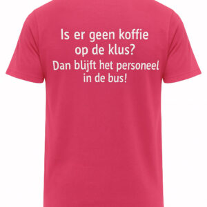 Atjoow T-shirt (Geen koffie op de klus) Roze