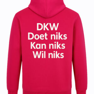 Atjoow Hoodie (DKW Doet Niks Kan Niks Wil Niks) Roze (Kindermaten)