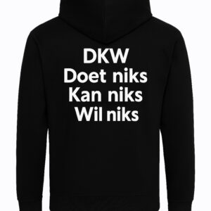 Atjoow Hoodie (DKW Doet Niks Kan Niks Wil Niks) Zwart (Kindermaten)