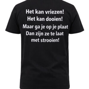 Atjoow T-shirt (Het kan vriezen, het kan dooien) Zwart