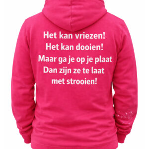 Atjoow Hoodie (Het kan vriezen, het kan dooien) Roze