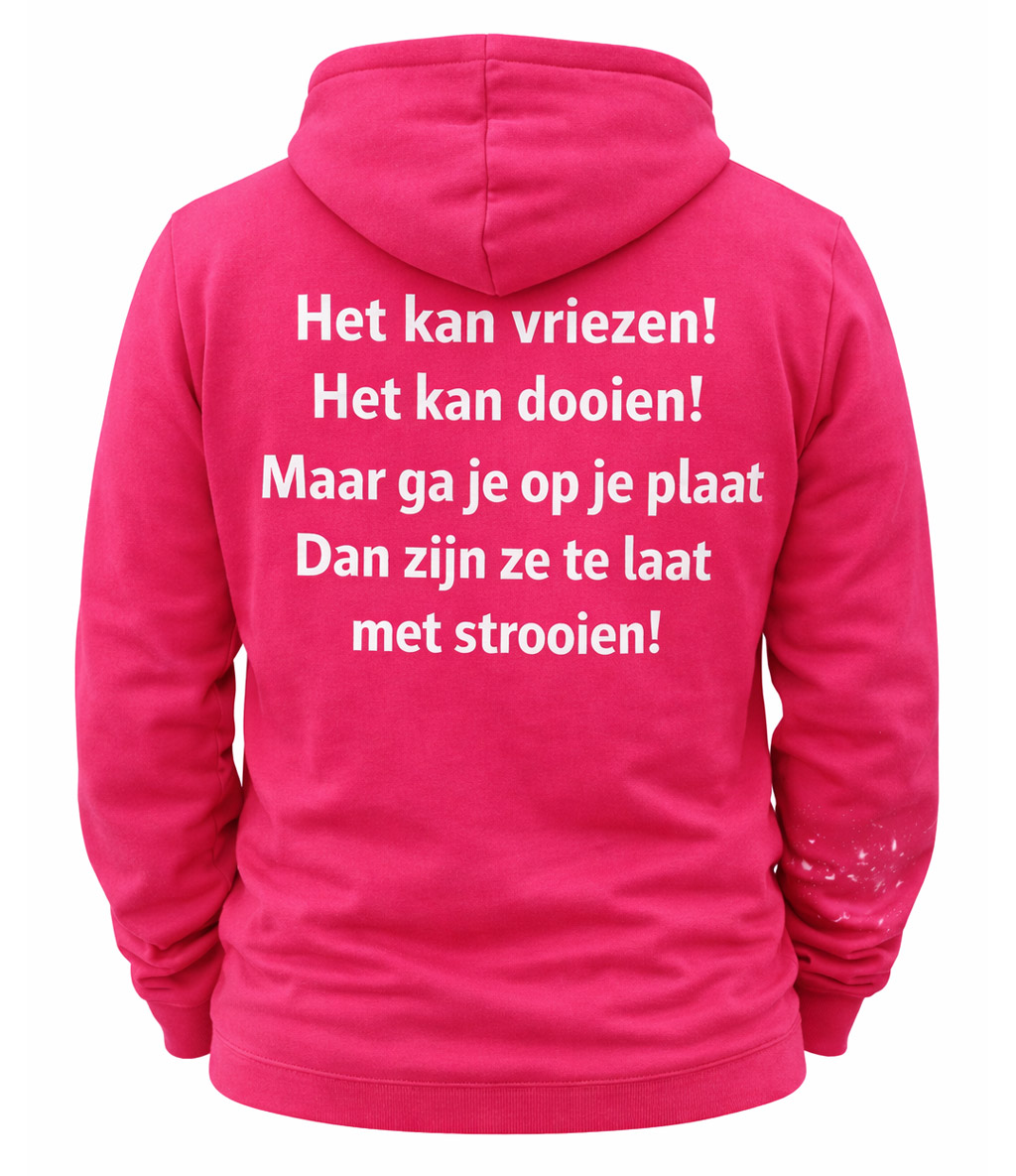 Atjoow Hoodie (Het kan vriezen, het kan dooien) Roze
