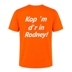 Atjoow WK-shirt "Kop 'm d'r in Rodney"